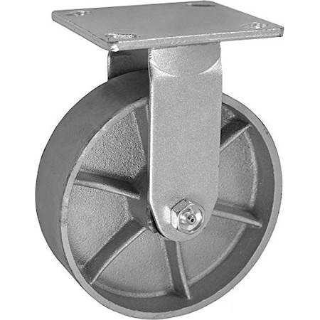 Casterhq 6x2 Rigid/Fixed Caster, SEMI-Steel CAST Iron Wheel, 1200 l CB-9RC62-SS